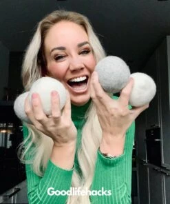 Goodlifehacks Originele XL 6 Stuks Drogerballen - Wasbollen - Wasverzachter - Zero Waste Dryerballs - Duurzaam - Herbruikbare Droogballen - Wit & Grijs - Energie Besparen -Schoonmaakmiddelen Korting 1000x1200 1