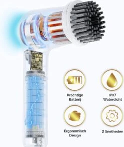 MostEssential Premium Elektrische Schoonmaakborstel 2023 Model – Elektrische Schrobber - Schrobborstel - Poetsmachine – Voor Badkamer Of Keuken - Inclusief 4 Borstelkoppen -Schoonmaakmiddelen Korting 1013x1200 1
