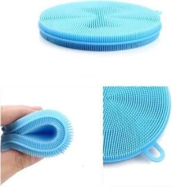 Merkloos Duurzame Siliconen Schoonmaak Spons - Schuurspons - Multifunctionele Siliconen Borstel - Keukenspons - Schoonmaakspons Voor In De Keuken - Dubbelzijdig - Universeel -Schoonmaakmiddelen Korting 1101x1200 1