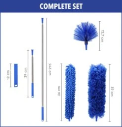 Telescopische Plumeau – Uitschuifbaar – Microvezel – Set Van 3 Opzetstukken – Stoffer – Ragebol -Schoonmaakmiddelen Korting 1147x1200 5