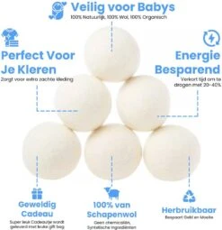 DRYQUICK Drogerballen- Wasbollen- Duurzaam Schapenwol - Herbruikbaar- 6 XL Wasballen Wit 13 DRYQUICK Drogerballen- Wasbollen- Duurzaam Schapenwol - Herbruikbaar- 6 XL Wasballen Wit -Schoonmaakmiddelen Korting 1162x1200 1