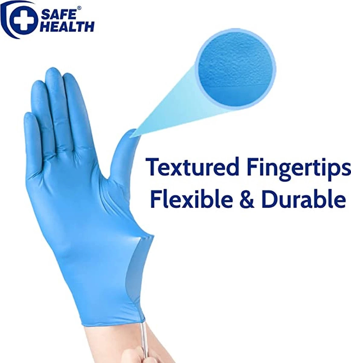Safe Health Nitril Royal Blue Examination Gloves - 100 Stuks - Blauw - Poedervrij - Latex Vrij - Niet Steriel - Maat M 2 Safe Health Nitril Royal Blue Examination Gloves - 100 Stuks - Blauw - Poedervrij - Latex Vrij - Niet Steriel - Maat M - Afbeelding 2