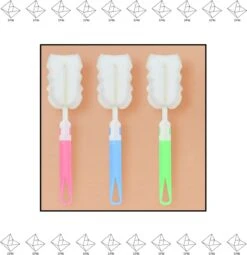 Merkloos EPIN | Glazen Spons | Fles Borstel | Drink Fles Spons | BLAUW -Schoonmaakmiddelen Korting 1164x1200 2