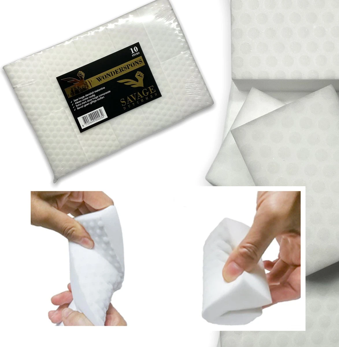10x Wonderspons | Powerspons | Extra Sterk | Melamine Spons 2 10x Wonderspons | Powerspons | Extra Sterk | Melamine Spons - Afbeelding 2