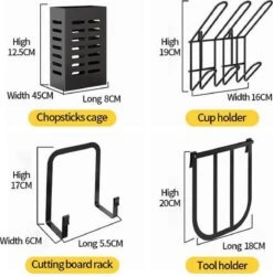 Doogo® Afdruiprek Met Lekbak 2 Laags – Inklapbaar - Muur Hangen Mogelijke - Afwasrek – Met 2 Lekbakken – Extra Accessories Voor Servies En Snijplanken - RVS -Schoonmaakmiddelen Korting 1180x1200 2