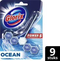 Glorix Power 5 Toiletblokken - Ocean - 9 Stuks - Halfjaarbox - Voordeelverpakking -Schoonmaakmiddelen Korting 1180x1200 6