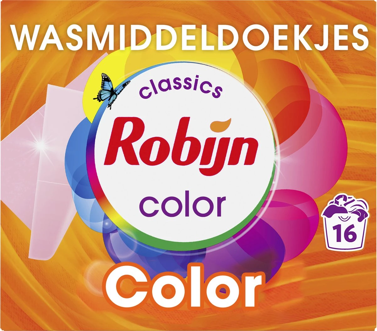 Robijn Classics Color Wasmiddeldoekjes 16 Wasstrips 1 Robijn Classics Color Wasmiddeldoekjes 16 Wasstrips