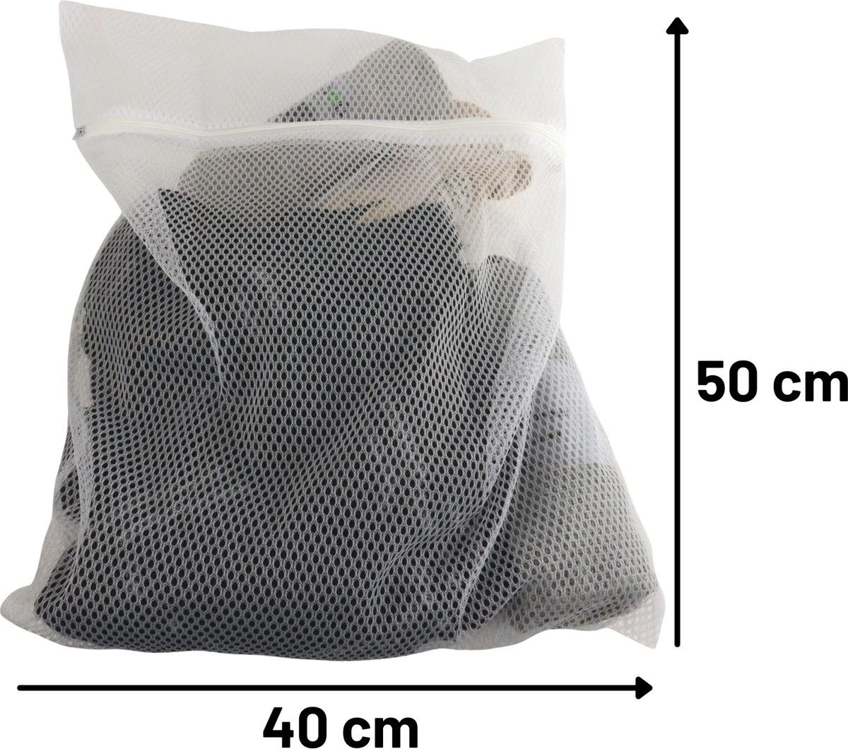 Orange85 Waszakken - 2 Stuks - Ritssluiting - Wit - 50x40 Cm - Polyester 2 Orange85 Waszakken - 2 Stuks - Ritssluiting - Wit - 50x40 Cm - Polyester - Afbeelding 2