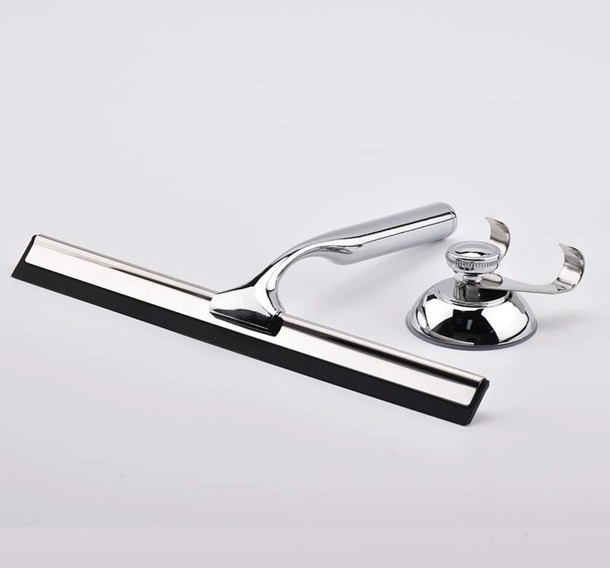 Douchewisser Inclusief Ophanghaak Met Zuignap - Douchewisser Badkamer - Raamtrekker - Douche Trekker - Raamwisser Douche - Douchetrekker - Douche Wisser - Ramen Schoonmaken - Chrome 1 Douchewisser Inclusief Ophanghaak Met Zuignap - Douchewisser Badkamer - Raamtrekker - Douche Trekker - Raamwisser Douche - Douchetrekker - Douche Wisser - Ramen Schoonmaken - Chrome