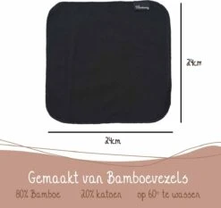 Bamboozy Vaatdoekjes Zwart 3 Stuks Herbruikbaar Keukenpapier Unpaper Towel Bamboevezels Plasticvrij -Schoonmaakmiddelen Korting 1200x1130 3