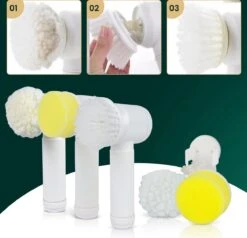 Apeiron Elektrische Schoonmaakborstel - Poetsmachine - Poliermachine - Schrobborstel - Handborstel - Werkborstel - Schrobber - Boorborstel - Wasborstel - Schoonmaakmiddelen - Reinigingsborstel - 3 Opzetstukken -Schoonmaakmiddelen Korting 1200x1155 2