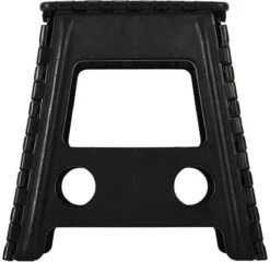 Merkloos Verdikt Kunststof Klapkruk-draagbaar-opvouwbare Kruk-Met Antislip Oppervlak Zwart 29x22cmx45cm -Schoonmaakmiddelen Korting 1200x1167 5