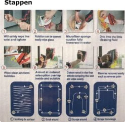 Merkloos Magnetische Raamwisser - Ruitenreiniger - Inclusief 24 Sponsjes + 4 Wissers + 4 Buttons -Schoonmaakmiddelen Korting 1200x1173 4