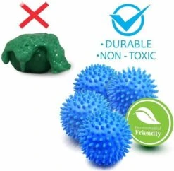 Merkloos Droger Ballen PVC – Herbruikbare Wasdroger Bollen – Snellere Droogtijd – - Wasbollen - 6 Stuks -Schoonmaakmiddelen Korting 1200x1176