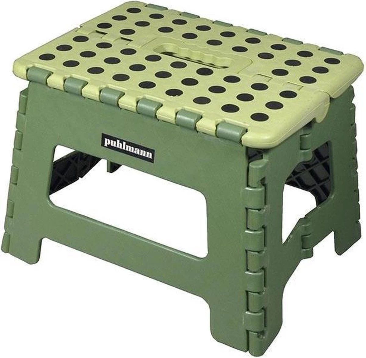 PUHLMANN - Inklapbare Kruk, JAMES, Plastic, Groen, 22 Cm Hoog, Max 100kilo 1 PUHLMANN - Inklapbare Kruk, JAMES, Plastic, Groen, 22 Cm Hoog, Max 100kilo