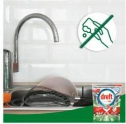 Dreft Platinum Plus All In One - Vaatwastabletten - Citroen - Voordeelverpakking 5 X 16 Stuks -Schoonmaakmiddelen Korting 1200x1177 1