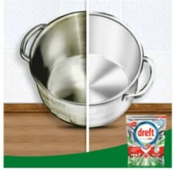 Dreft Platinum Plus All In One - Vaatwastabletten - Citroen - Voordeelverpakking 5 X 16 Stuks -Schoonmaakmiddelen Korting 1200x1178 2