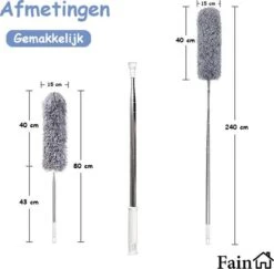 Fain® Plumeau Met Telescoopsteel – Grijs – 80 Tot 240 Cm - Uitschuifbaar – Wasbaar - Flexibel 360° Draaibaar – Duster - Microvezel Ragebol 17 Fain® Plumeau Met Telescoopsteel – Grijs – 80 Tot 240 Cm - Uitschuifbaar – Wasbaar - Flexibel 360° Draaibaar – Duster - Microvezel Ragebol -Schoonmaakmiddelen Korting 1200x1182 6