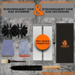 Schoorsteenveegset - 8 Meter - 2 Borstelkoppen - Professioneel - Schoorsteen Borstel - Veegkit - Haardset Voor Houtkachel - Flexibel - Schoorsteenveger - Pelletkachel Accessoires - Schoorsteen Reiniger - Geschikt Voor Boormachines -Schoonmaakmiddelen Korting 1200x1189 10