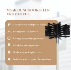 Waay Lifestyle Schoorsteenveegset - Schoorsteenborstel 6 Meter - Schoorsteenreiniger - Schrobborstels - Schoorsteenveger - Flexibele Steel - Geschikt Voor Boormachine - Wit -Schoonmaakmiddelen Korting 1200x1191 5