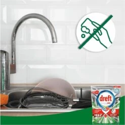 Dreft Platinum Plus All In One Lemon - 95 Stuks - Vaatwastabletten -Schoonmaakmiddelen Korting 1200x1197 16