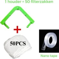 Merkloos Gootsteen Organizer - Gootsteen Afval Netje - Gootsteenontstopper - Spoelbak - Incl. 50 Netjes -Schoonmaakmiddelen Korting 1200x1198 40