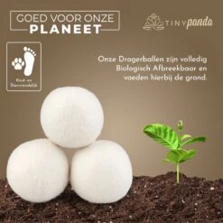 Merkloos Droger Ballen XL 8 Stuks – Zero Waste Dryer Balls - Duurzaam – Wasverzachter – Herbruikbare Drogerballen – Droogt De Was Sneller – Tiny Panda -Schoonmaakmiddelen Korting 1200x1199 16