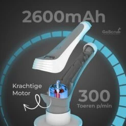 GoScrub® Elektrische Schoonmaakborstel – Elektrische Schrobber - Schrobborstel – Voor Badkamer Of Keuken – Schrobber Met Steel – Luiwagen – Polijstmachine - Poetsmachine Met 10 Opzetstukken -Schoonmaakmiddelen Korting 1200x1200 1024