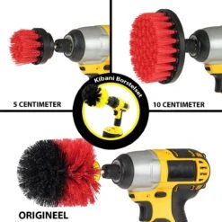 Kibani 3 Delige Borstelset Voor Boormachine - Rood - Voor Beton, Baksteen En Andere Ruwe Oppervlakken - Schrobborstel – Boorborstel – Schuurborstel - Borstel Boormachine – Schoonmaakborstel – Reinigingsborstel – Tapijtreiniger - Borstelset -Schoonmaakmiddelen Korting 1200x1200 1094