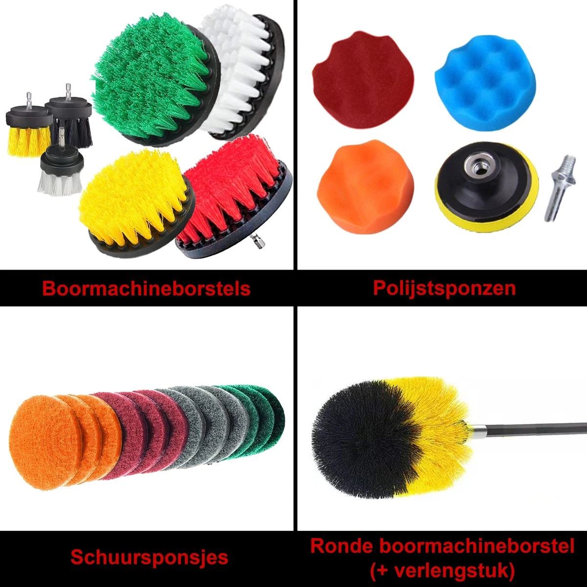 Borstelset Boormachine 25 Delig Per 2 - Schuursponsjes- Schrobborstel - Boorborstel - Schuurborstel - Borstel Boormachine - Schoonmaakborstel - Reinigingsborstel - Tapijtreiniger - Borstelset 7 Borstelset Boormachine 25 Delig Per 2 - Schuursponsjes- Schrobborstel - Boorborstel - Schuurborstel - Borstel Boormachine - Schoonmaakborstel - Reinigingsborstel - Tapijtreiniger - Borstelset - Afbeelding 7