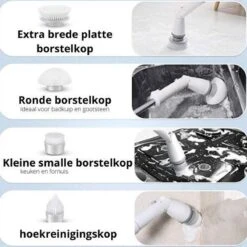 Elektrische Scrubber - Veelzijdige Schrobborstel - Elektrische Schoonmaakborstel - Binnen En Buiten Schoonmaken -Schoonmaakmiddelen Korting 1200x1200 1125