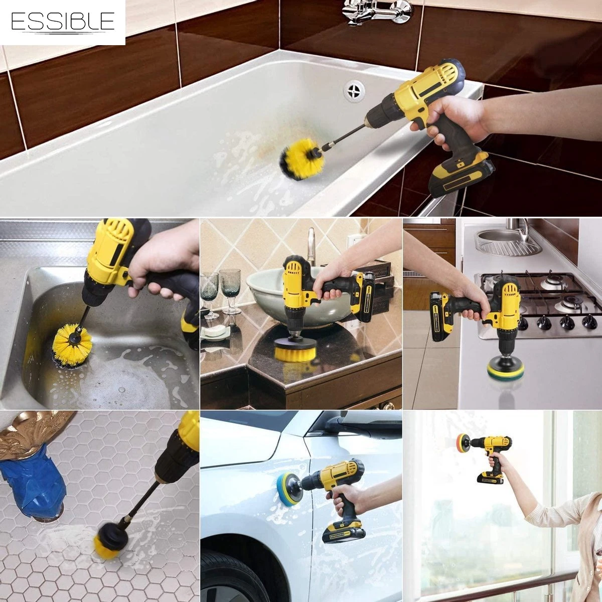 ESSIBLE Borstelboor - Set 20 Stuks - Schrobborstel - Polypropyleen - Borstel Boormachine - Schrobborstel - Schuurborstel - Automatische Reiniging - 20 Delige Borstelset Voor Boormachine 2 ESSIBLE Borstelboor - Set 20 Stuks - Schrobborstel - Polypropyleen - Borstel Boormachine - Schrobborstel - Schuurborstel - Automatische Reiniging - 20 Delige Borstelset Voor Boormachine - Afbeelding 2