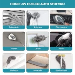 NovaBeau Plumeau Met Telescoopsteel – Microvezel Ragebol Uitschuifbaar - 9-delig Duster Set Met Voegenborstel – RVS Stoffer – Grijs Chenille Borstel – Wasbaar En Draaibaar -Schoonmaakmiddelen Korting 1200x1200 1161