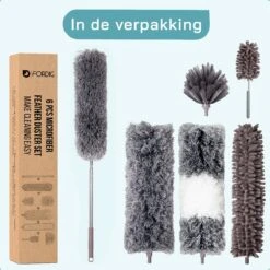 ForDig 7-Delige Plumeau Set - Duster Met Telescoopsteel Uitschuifbaar Tot 250 Cm - Inclusief Ragebol / Voegenborstel / Microvezel Doek / Chenille Borstel - Wasbaar - 360 Graden Draaibaar 17 ForDig 7-Delige Plumeau Set - Duster Met Telescoopsteel Uitschuifbaar Tot 250 Cm - Inclusief Ragebol / Voegenborstel / Microvezel Doek / Chenille Borstel - Wasbaar - 360 Graden Draaibaar -Schoonmaakmiddelen Korting 1200x1200 1175