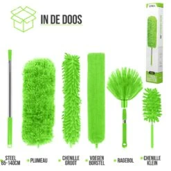 Strex Telescopische Plumeau Set Met Telescoopsteel - 60 Tot 140 Cm - Uitschuifbaar - Flexibel - Microvezel Ragebol - 5-Delige Schoonmaak Set -Schoonmaakmiddelen Korting 1200x1200 1184