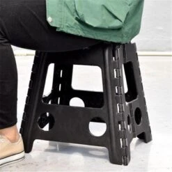 Merkloos Verdikt Kunststof Klapkruk-draagbaar-opvouwbare Kruk-Met Antislip Oppervlak Zwart 29x22cmx45cm -Schoonmaakmiddelen Korting 1200x1200 1195