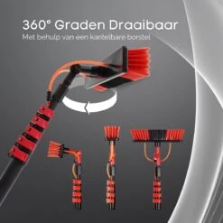 Merkloos Telescoopsteel Ramenwassen 4,6M - Met Borstel & Waterdoorvoer - Voor Ramen - Watertoevoer - Borstel -Schoonmaakmiddelen Korting 1200x1200 1219
