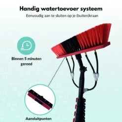 Cleanlix Telescoopsteel Met Borstel - Met Waterdoorvoer - Telescopische Wasborstel - Ramenwassen - Uitschuifbaar Tot 9 Meter -Schoonmaakmiddelen Korting 1200x1200 1224