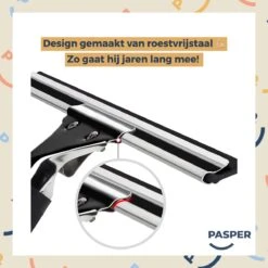 Raamtrekker Professioneel - 45 Cm - Pasper - Raamwisser - Raamtrekkers Zwart - Verstelbaar - Voor Multifunctioneel Gebruik Ramen, Douche En Auto -Schoonmaakmiddelen Korting 1200x1200 1261