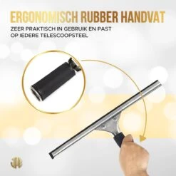 RVS Raamtrekker - 35cm - Raamwisser - Hoogwaardig RVS - Professioneel En Huishoudelijk Gebruik - Verwisselbaar Rubber -Schoonmaakmiddelen Korting 1200x1200 1279