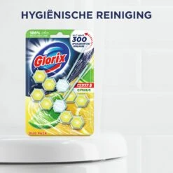 Glorix Power 5 Toiletblokken - Citroen - 7 X 2 Stuks - Voordeelverpakking -Schoonmaakmiddelen Korting 1200x1200 1571