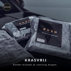 RUSH Microvezeldoek - Droogdoek - Auto Wassen - Auto & Motor - 60 X 80 Cm - 600GSM -Schoonmaakmiddelen Korting 1200x1200 1749