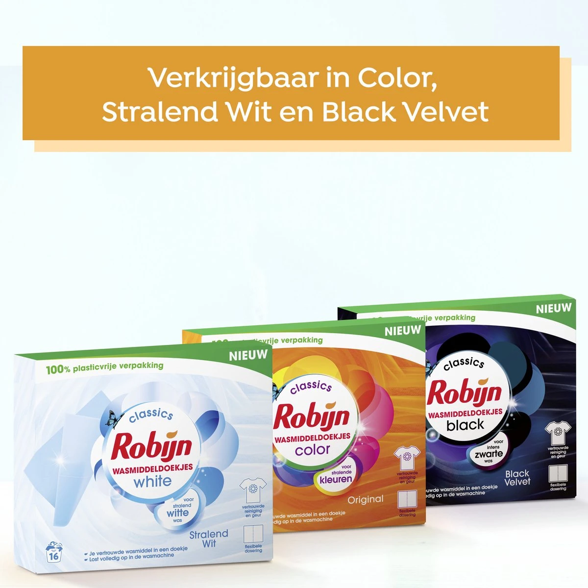 Robijn Classics Stralend Wit Wasmiddeldoekjes 16 Wasstrips 7 Robijn Classics Stralend Wit Wasmiddeldoekjes 16 Wasstrips - Afbeelding 7