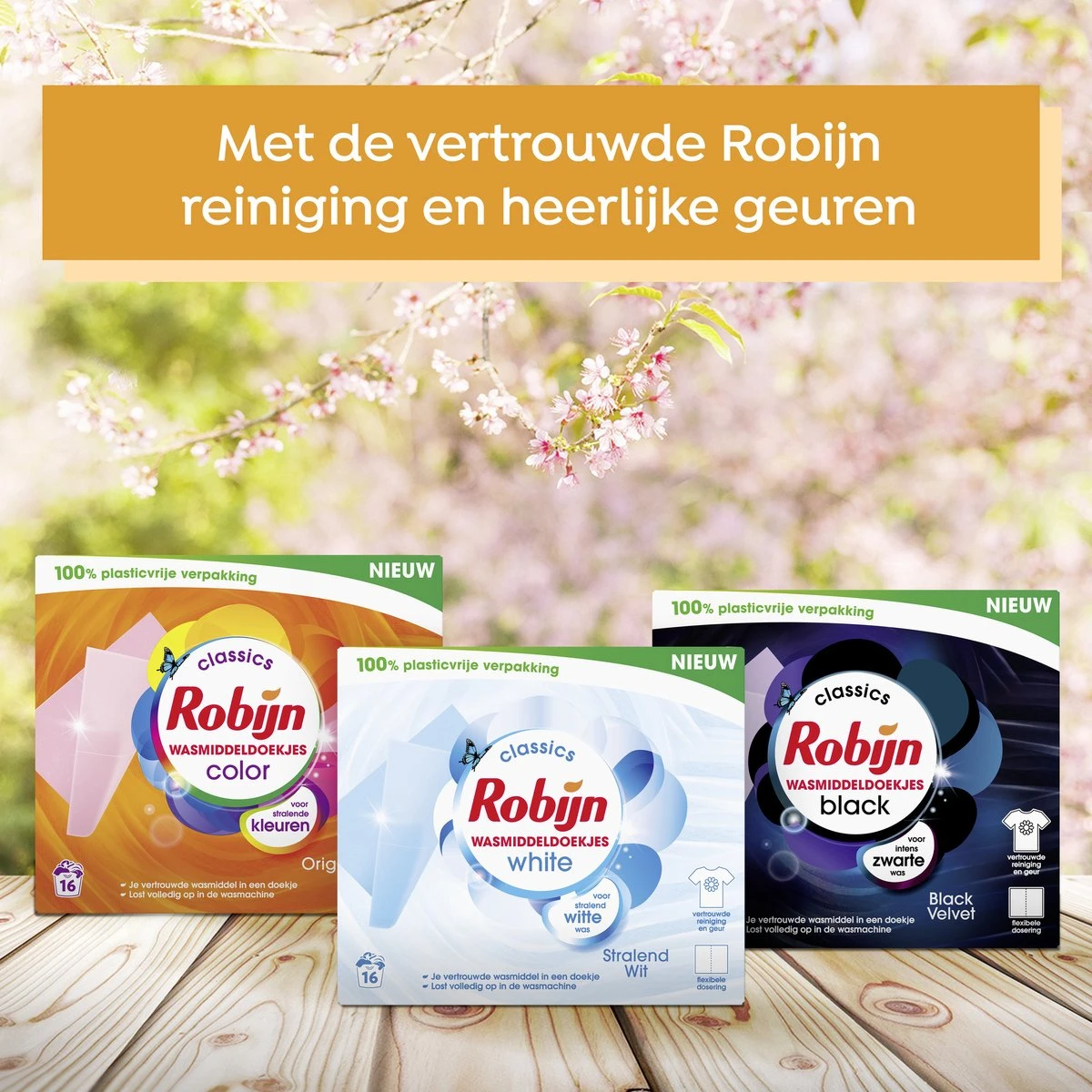Robijn Classics Stralend Wit Wasmiddeldoekjes 16 Wasstrips 9 Robijn Classics Stralend Wit Wasmiddeldoekjes 16 Wasstrips - Afbeelding 9