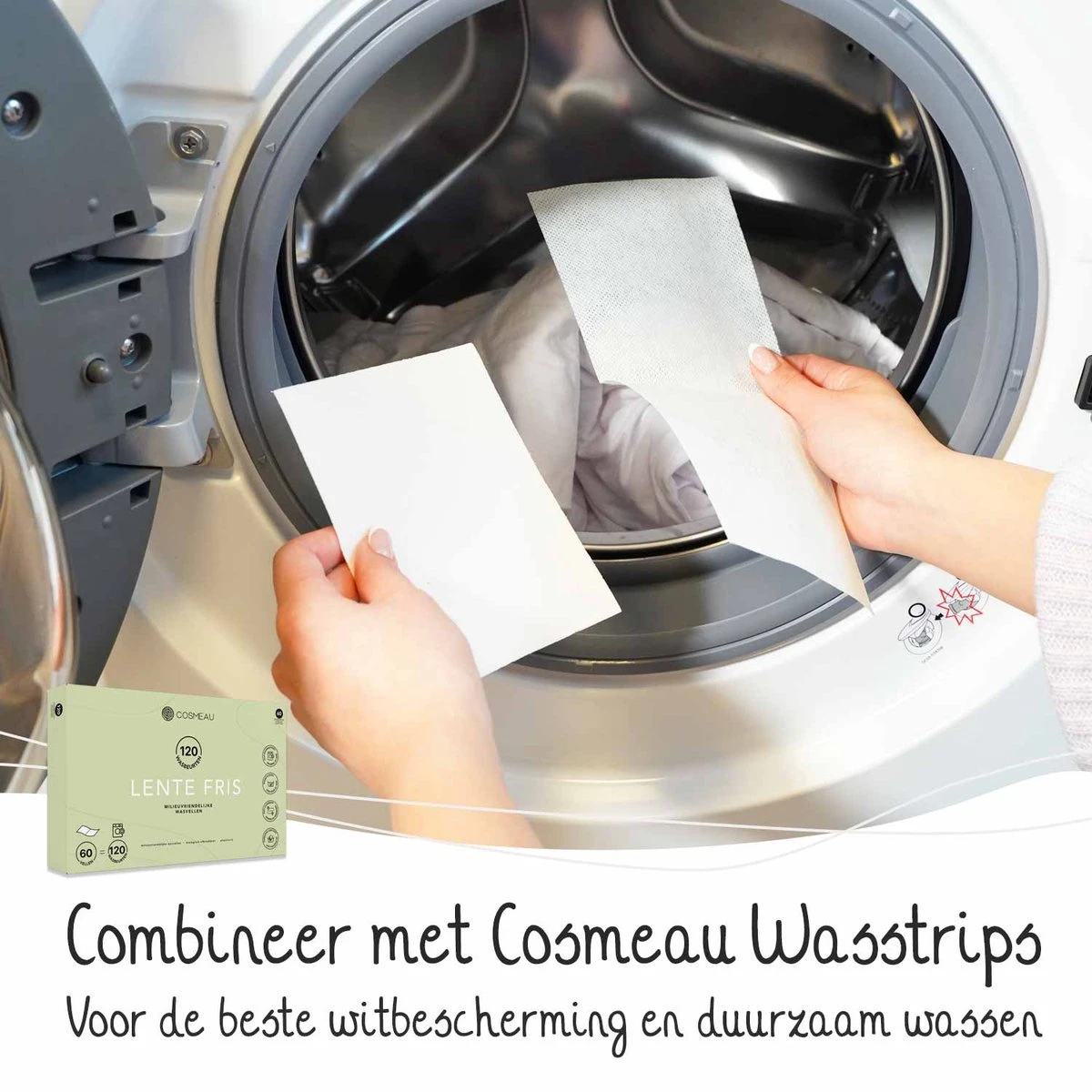Cosmeau Witte Was White Protect Wasstrips 30 Wasbeurten Sheets Eco Laundry Strips 3 Cosmeau Witte Was White Protect Wasstrips 30 Wasbeurten Sheets Eco Laundry Strips - Afbeelding 3