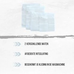 Orange85 Waszak - 4-Delige Set - Lingerie - Bh - Kleding - Met Ritssluiting - Waszakje - Groot - Klein - Wasgoed - Wasmachine - Wasnet - Polyester - Laundry Bag -Schoonmaakmiddelen Korting 1200x1200 420