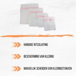 Merkloos Orange85 Waszakken 4 Stuks - 4 Maten - Lingerie - Bh - Schoenen - Schoenen -Schoonmaakmiddelen Korting 1200x1200 464