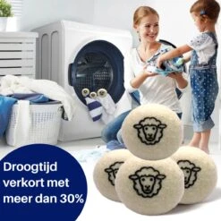 Drogerballen 6 Stuks - Wasbol - Droogballen - Herbruikbare Wasbollen - Wasverzachter - Wasdrogerballen - Doseerbol -Schoonmaakmiddelen Korting 1200x1200 523