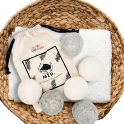 Goodlifehacks Originele XL 6 Stuks Drogerballen - Wasbollen - Wasverzachter - Zero Waste Dryerballs - Duurzaam - Herbruikbare Droogballen - Wit & Grijs - Energie Besparen -Schoonmaakmiddelen Korting 1200x1200 551