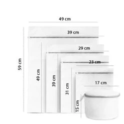 ForDig Wasnet Waszakjes (5 Stuks) Voor Lingerie En Fijne Was - Geschikt Voor Wasmachine - Met Rits - Wit -Schoonmaakmiddelen Korting 1200x1200 622